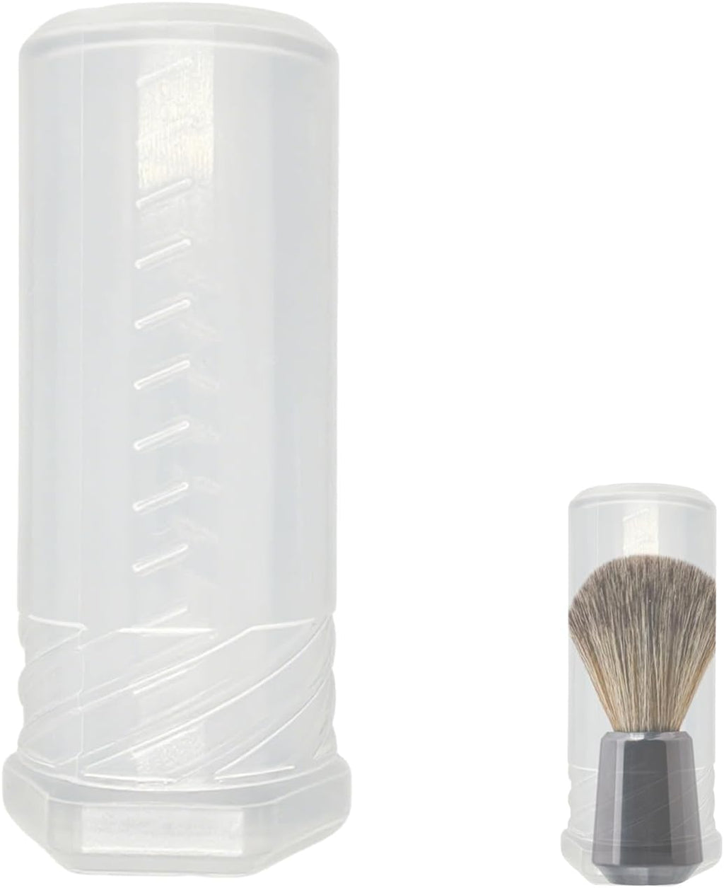 Shaving Brush Holder Travel Case Adjustable Stand for Shave Brush and Safety Razor Compact Shaving Kit Organizer for Men Portable Hair Grooming Brush Case for Bathroom or On-the-Go Use