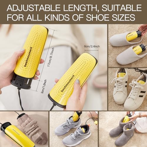 Boot Dryer Shoe Dryer, Portable Footwear Dryers Machine with Auto Temperature Control for Rainy Seasons Winter Travel, Extendable Boot Warmer Fireproof Drying for Shoes, Gloves, Socks