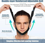Chin Strap for Sleeping - Anti Snoring Devices - Comfortable Stop Snoring Solution - Adjustable Breathable Sleep Apnea Devices - Simple and Effective Anti Snoring Chin Strap (Black)