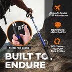 Trekology Trek-Z Collapsible Hiking & Trekking Poles - Balance Support for Seniors, Women, and Men, 2pc Per Set