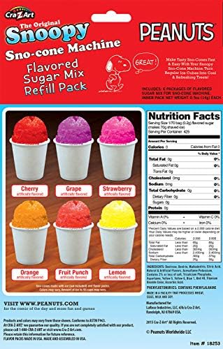 Snoopy Snow Cone Maker Refill 3 oz
