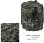 mookaitedecor Natural Green Tourmaline Raw Crystal, Irregular Rough Stone Mineral Specimen Ornament for Home Office Decor Reiki Crystals, 51-100g