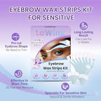 Sensitive Eyebrow Wax Strips, Facial Wax Strips, Ready To Use Wax Tape 32PCS 4 Calming Oil Wipes Mouth waxing Eyebrow hair removal Facial Hair Removal for Women(Eyebrow)