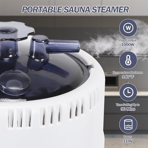 Protabe Sauna Steamer, 2.6L Portable Sauna Steam Generator, Sauna Steamer Pot with Remote Control