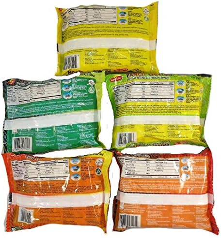 Lucky Me Pancit Canton Variety Bundle- 2 Original Flavor, 2 Chili Mansi, 2 Kalamansi, 2 Sweet and Spicy, and 2 Extra Hot Chili- Total of 10 Packs