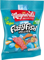 Maynards Bassetts Fizzy Fish 2 x130g | Fruit Flavoured Fizzy Gums | Fun Fish Shaped Sweets
