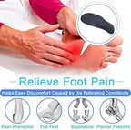 Dr. Foot's Arch Support Shoe Inserts for Flat Feet, Plantar Fasciitis, Adhesive Heel Cushion for Relieve Pain for Women & Men (Small, Black)