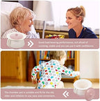 minkissy Portable Spittoon with Lid Small Chamber Pot for Elderly Kids Covered Night Urinal Home Hospital Use 8.27X7.28X5.51 Inch Easy to Clean Durable Material