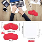 CREATCABIN Leather Sunglasses Case Slim Glasses Case Portable Soft Eyeglasses Holder Spectacle Cases Pouch Bag Cover Lightweight with Cleaning Cloth Gift for ChristmasTravel Vacation 6.9x3.4 Inch Red