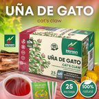 Hanan Cat’s Claw Tea Uña de Gato 25 Herbal Teabags – Wild Una de Gato Tree Bark Herb From Peru’s Amazon Lush of Peru