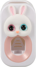 FOMIYES Automatic Toothpaste Dispenser Wall Mounted Toothpaste Squeezer No Drilling Required Cute Bunny Squeezer for Kids Family