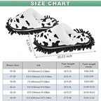 Microfiber Floor Mop Slippers House Dust Cleaning Tool Detachable Washable Shoes for Kitchen House Cleaning (Women 7-10/Men 5-8, Cow pattern)