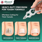 Toenail Clippers by Blizzard – Medical Grade Double Action Toe Nail Nipper Cutter for Thick Nails Seniors – 6 inch German Tool Double Spring