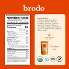 Brodo Ready to Drink Organic Chicken Collagen Rich Bone Broth, with Collagen, On The Go, 10 g Protein, Collagen Protein, Not from Concentrate, Collagen, No Preservatives 8 oz (Pack of 6)