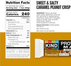 KIND Protein MAX Sweet & Salty Caramel Peanut Crisp Snack Bars, Keto Friendly, 20g Protein, 12 Count