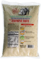 Three Elephants Thai Jasmine Rice, 5 Pound