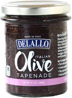 DeLallo Black Olive Tapenade in Oil, 6.7 Ounce Jar, Olive Spread Condiment for Snacking, Made with Premium Extra Virgin Olive OIl
