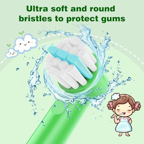 Kids Replacement Heads Compatible with Braun Oral B Kid Electric Toothbrush, Ultra Soft Bristles Replacement Toothbrush Heads,Toothbrush Heads are for Kids, 8 pcs