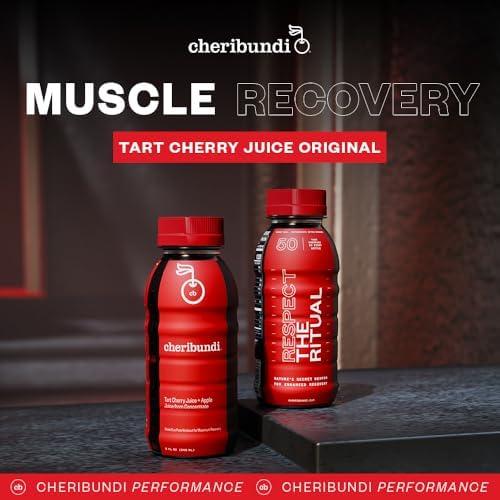 Cheribundi Tart Cherry Juice Original | Tart Cherry Juice Sweetened with Apple Juice | Athletes Recovery Drink | Promotes Restorative Sleep, Muscle Recovery & Boosts Performance | 8 floz (24 Pack)