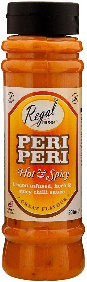 Regal - Peri Peri Sauce - (lemon infused, herb & spicy chilli sauce) - 500ml - (pack of 2)