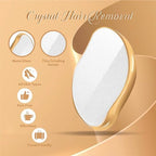 GABOX Crystal Hair Remover, Crystal Hair Eraser, Nano Glass Hair Razor Epilator Tools for Women & Men, Gold