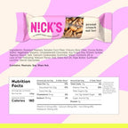N!CK'S Peanut Crunch Keto Nut Bar, No Added Sugar, 3g Net Carbs, 7g Protein, 180 Calories, Vegan Chocolate, Keto Candy, Gluten Free, Low Carb Snack, Bulk Saving (pack of 30) 40.0 grams