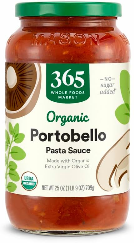 365 by Whole Foods Market, Organic Portobello Mushroom Pasta Sauce, 25 Ounce