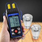Thermocouple Thermometer Digital K/J Type with 4 K Type Thermocouple, HVAC Thermometer with Alarm & Adj Compensation, Temperature Meter -328°F ~ 2501°F Measuring Range