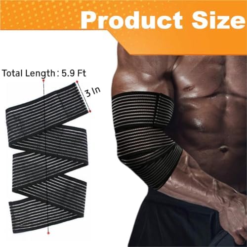 Adjustable Elastic Knee Wrap Compression Bandage Brace Support for Women and Man (1, XXX-Large)