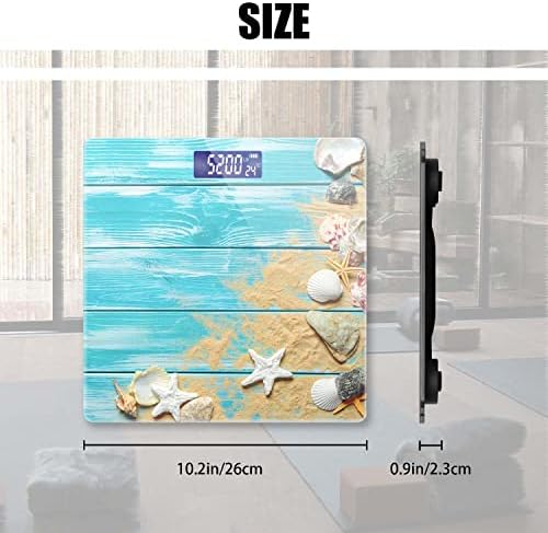 Weight Scale Digital Scale for Body Weight Bathroom Scales Personalized Scale for Body Weight 400 lbs with Large Backlit Display Easy Read - Beach Boat Deck Shells