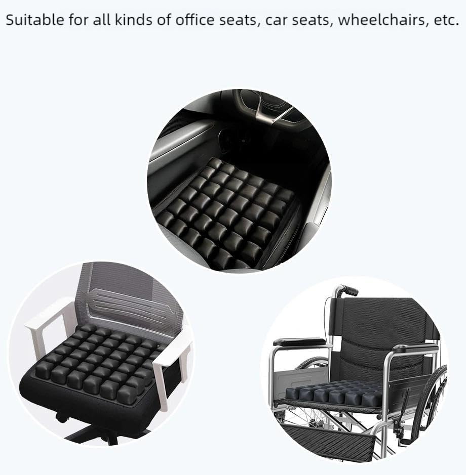 Inflatable Seat Cushionair Inflatable Chair Air Seat Car Portable Breathable Comfort Orthopedics Pain Pressure Relief Cushion,Adjustable Bubble,for Wheelchair,Car,Office,Home (49-Point Cushion)