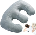 Breast Pillow, Ergonomic Detachable Chest Pillow, Prone Cushion for Napping, Breast Support Pad Bolster SPA Beauty Salon Massage Table Sleep, Grey