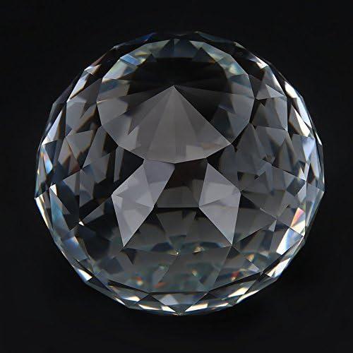 1Pc 60/80mm Crystal Glass Ball Clear Cut K9 Crystal Prisms Glass Ball Decor for Home, Restaurant, Hotel, etc.(80MM/3.15in)