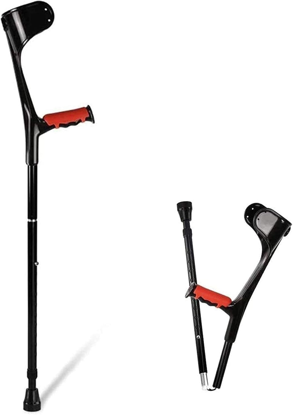 Arm Crutch Elbow Crutch Expansion and Contraction Folding Side Crutch Portable Fracture Rehab Walker, Adult Crutch, Height Adjusted Folding arms Cuff Momentum