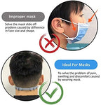 4 PCS Extended Silicone Bands Anti-Tightening Strap for Masks to Prevent Ear Pain,Adjustable Comfort mask Grips Extension Buckle Holder Hook Ear Strap,4 Color