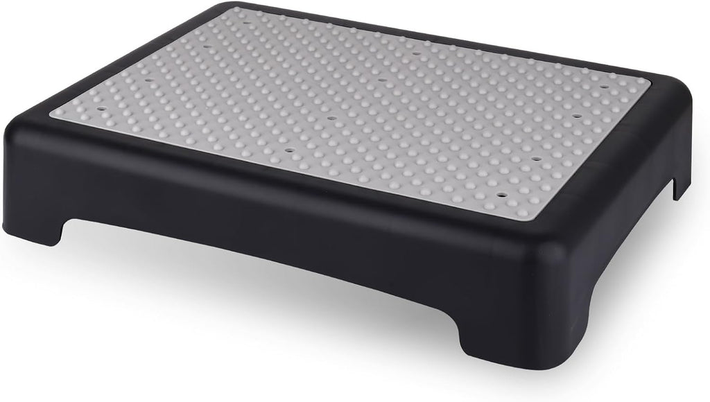 One Step Stool for Adults & Seniors, Indoor/Outdoor Portable Stair Assist, Platform Step, Non-Slip Bathroom, Step Stool for Car, Bedside, Office, Shower, Stairs, Bed, 450lbs Capacity (Grey)