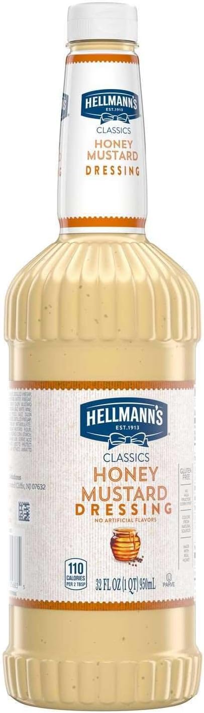 Hellmanns Blue Ribbon Collection Honey Mustard Salad Dressing, 32 Ounce -- 6 per case.