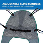 Patient Aid Full Body Divided Leg Sling - Easy-to-Wash Mesh Fabric for Bathing and Toileting - Comfy Safe Lifting for The Elderly and Non-Weight Bearing - Medium, 225lb. Maximum Carrying Capacity