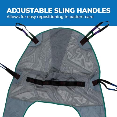 Patient Aid Full Body Divided Leg Sling - Easy-to-Wash Mesh Fabric for Bathing and Toileting - Comfy Safe Lifting for The Elderly and Non-Weight Bearing - Small, 165lb. Maximum Carrying Capacity
