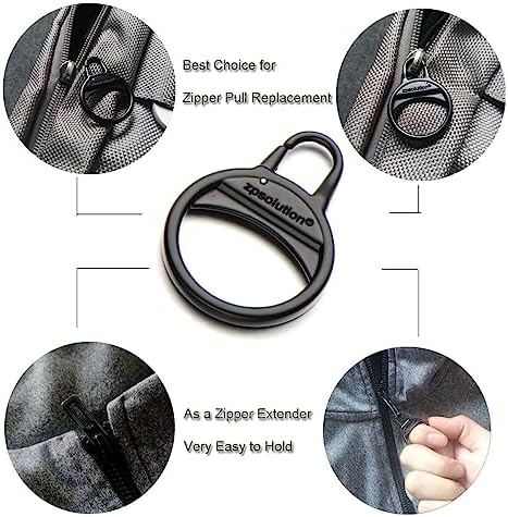 Zpsolution Zipper Ring Pulls Zipper Tab Replacement for Luggage Suitcase Backpack Handbags Boots Jackets