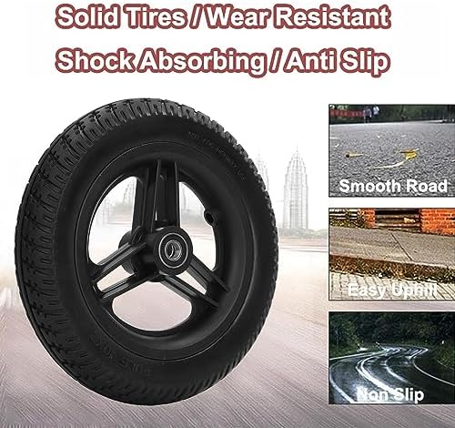 Wheelchair Front Wheels, 10 x 2inch Solid Wheel Replacement for Wheelchairs, Rollators, Walkers, with Anti Skid, Universal Rollator Walker Replacement Caster