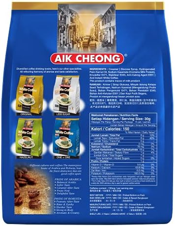 Aik Cheong 2 in 1 White Coffee Tarik (30g x 15 sachets)