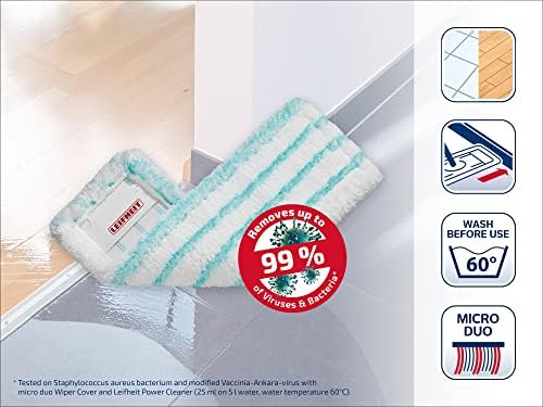 Leifheit Profi XL Mop Replacement Wiper Cover Micro Duo, Micro Fibre Mix for Effective Cleaning Across All Floor Types, Fits All Profi Mops, 42 cm Width