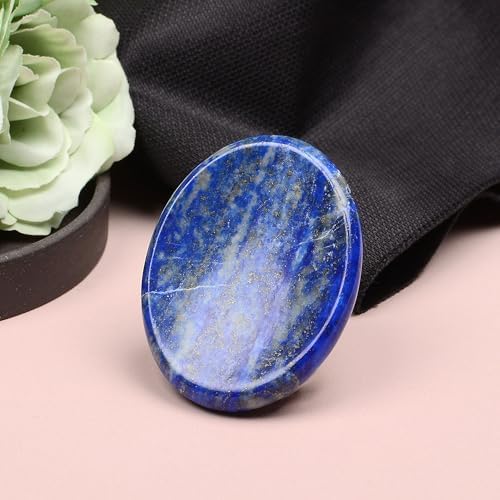 Lapis Lazuli Crystals Healing Thumb Worry Stone Pocket Palm Meditation Crystal Oval Gemstone