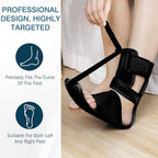 KTSAY Upgrade Plantar Fasciitis Night Splint & Relief Brace with Adjustable Straps - Support for Achilles Tendonitis, Heel Spur Pain, Day & Night Use (1, Black)