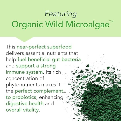 New Earth Acidophilus - Probiotic for Upper GI Support - Lactobacillus DDS-1, Inulin Prebiotic & Organic Wild Microalgae - 5 Billion CFU for Gut Health, Digestion & Immune Function - Vegan, 30 ct