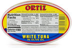 Ortiz White Tuna in Olive Oil, Fresh Tender Slices, Spanish Wild Caught Tuna, High in Protein and Omega 3 Fats, Excellent in Salad, Pasta or Sandwiches - No Need to Add Mayo, 3.95oz Can (Pack of 12)