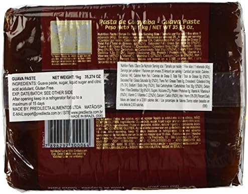 Predilecta - Guava Paste w/ Fruit Pieces - 35.63 oz (PACK OF 01) | Goiabada Cascão - 1.01kg
