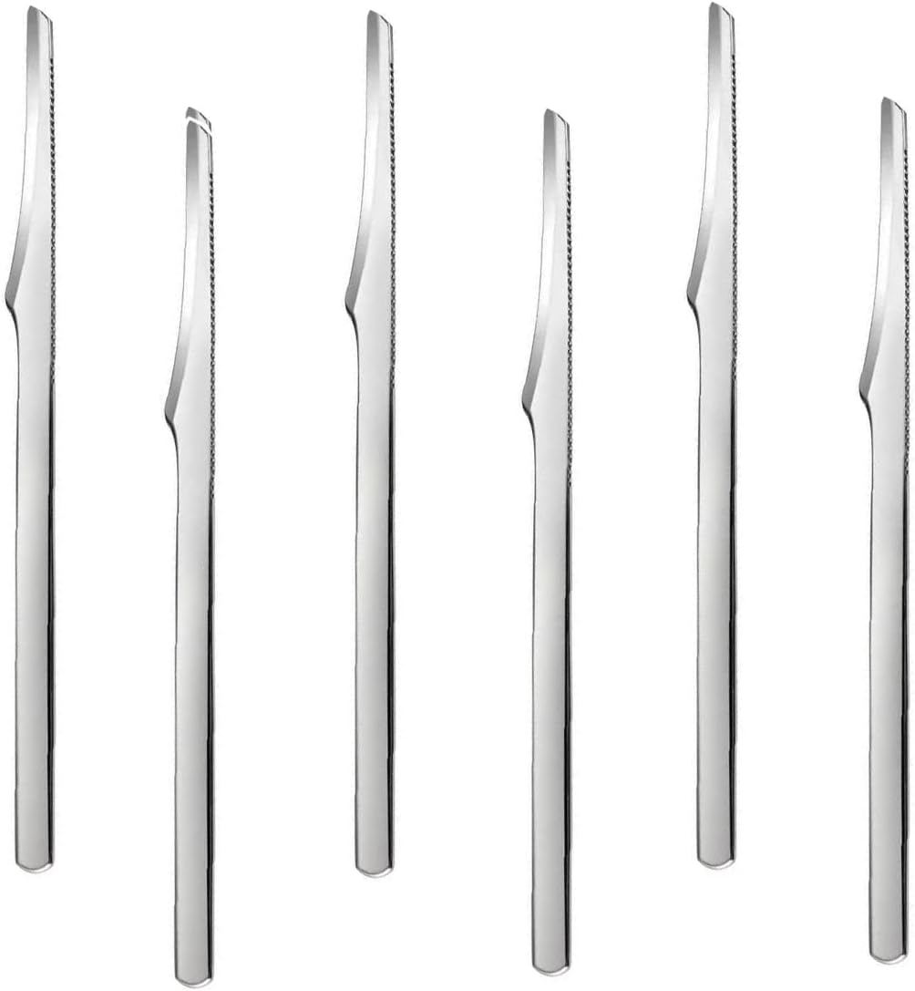 Pedicure Knife Tools Kits, Professional Stainless Steel Foot Scrubber Dead Skin Remover,6 Pcs Foot Scraper Knife to Remove Dead Skin Callus Knife Scraping Pedicure Tools for Men Women