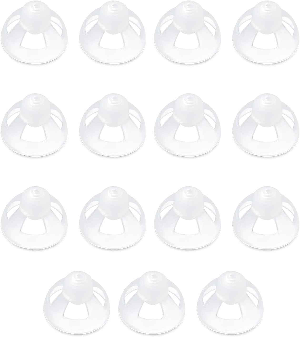 Hearing Aid Ear Piece Open Domes Transparent Soft Silicone Comfortable Ear Tips Invisible 15PCS 9mm